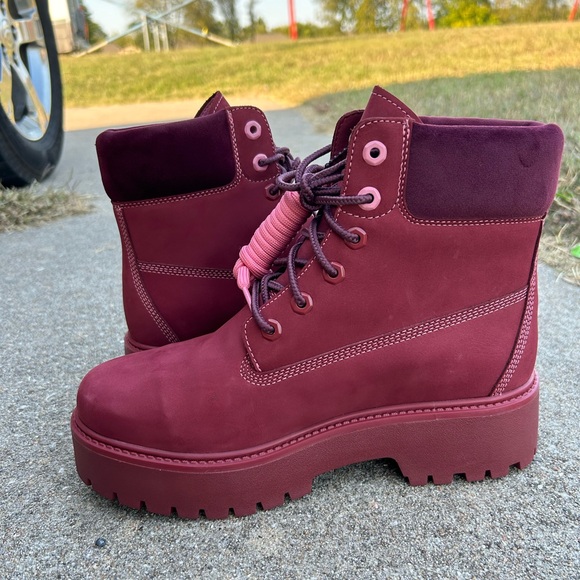 TIMBERLAND STONE STREET 6 INCH WATERPROOF PLATFORM BOOTS women’s sz 10 - Picture 6 of 15